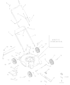 General Assembly Diagram and Parts List for 11A-020B372 1998 Yard Machines Lawn Mower